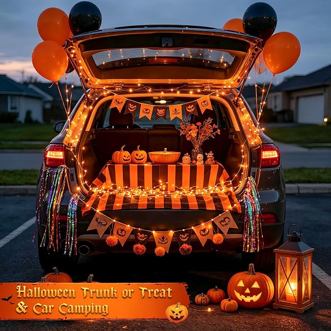JMEXSUSS 100 LED USB Orange Fairy Lights Plug in, 33 Ft Orange Lights | Mini Twinkle Fall Lights for Indoor Fireplace Tree Autumn Thanksgiving Party Car Halloween Decor, Remote with 8 Modes, DIY