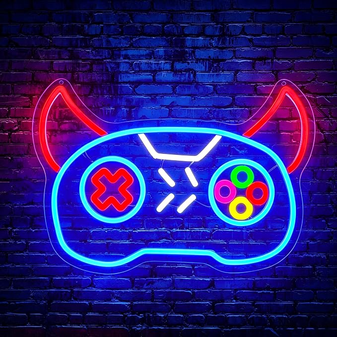 Game Neon Lights Signs Neon Sign Led Sign Light for Wall Decor | Demon Game Neon Sign for Room Decor,Man Cave Decoration,Dormroom,Wall Decor,Gift,5V USB Powered