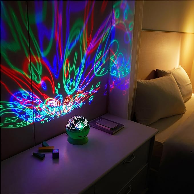 Star Wars The Mandalorian Featuring Grogu Rotating LED Projection Kids Lamp and Nightlight