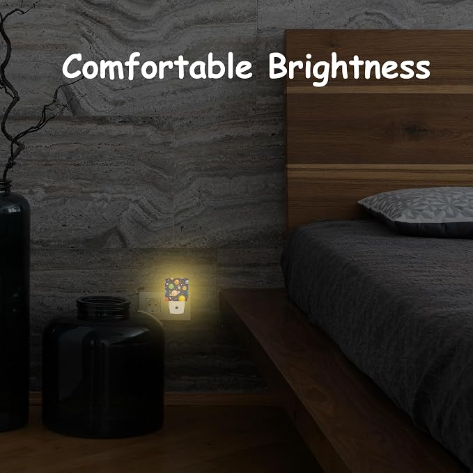 Cartoon Space Planet and Astronaut Night Light Plug Wall,LED Night Lights with Dusk to Dawn Light Sensor for Women Girls Boys Room Decor,Hallway,Kitchen,Bathroom,Nursery,Stairs