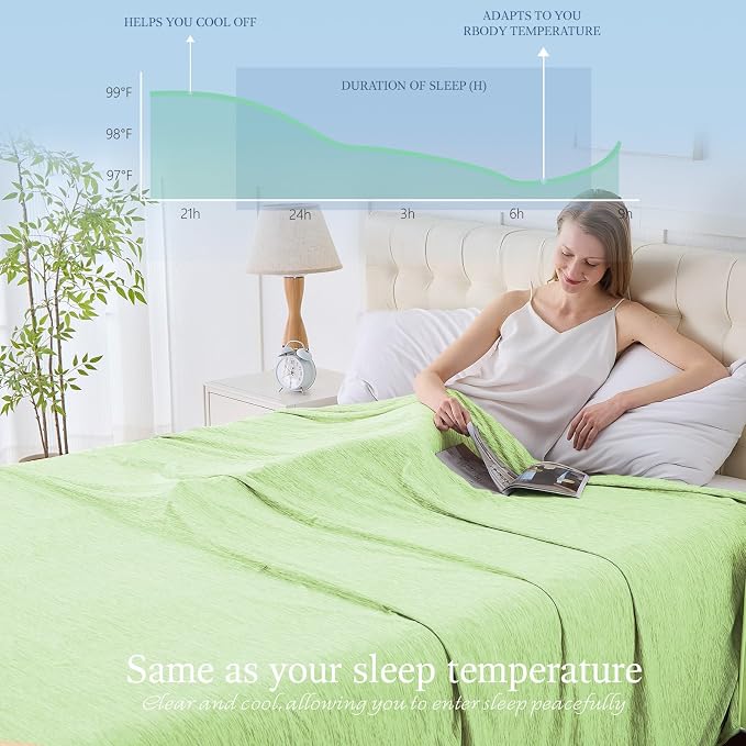 Cooling Blanket King Size, 90"x108" Cooling Blankets for Hot Sleepers, Cold Blanket Thin Lightweight Breathable Soft for Couch Bed, Lightweight Blanket Keep Cool for Night Sweats