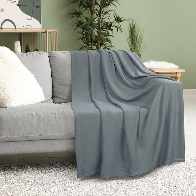 Utopia Bedding Soft Jersey Knit Blanket Grey King (90x102 Inches) | Lightweight, Breathable, Sweatshirt Blanket, Bed, Couch, Sofa, Cozy, Home Decor, Summer
