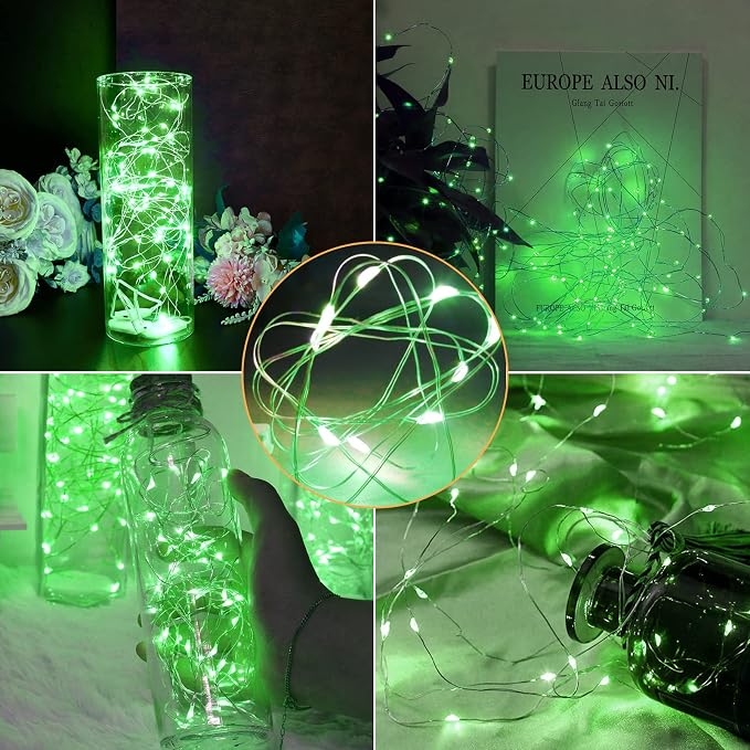 12 Pack 7FT 20LED Fairy Lights Battery Operated String Lights | Waterproof Silver Wire Firefly Mini Christmas Lights for Bedroom Party Birthday Wedding Halolween Home Indoor Decorations