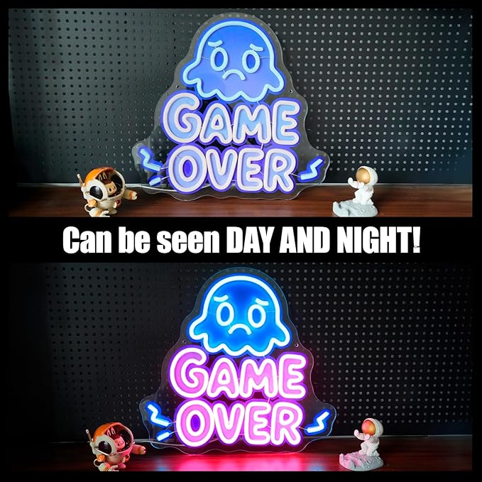 Gamer Neon Sign Blue Pink Led Light Signs Letter Neon Lights Bar Signs for Wall Decor USB Light Up Sign for Boys Gift Bar Man Cave Party Club Gaming Room