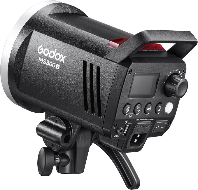 Godox MS300V 300W Compact Studio Strobe Flash Light - MS300 Upgraded Ver. | GN58 0.1-1.8s Recycle Time, 2.4G Wireless X System, Bowens Mount LED Modeling Lamp, for Photographic Studio Portrait Shooting