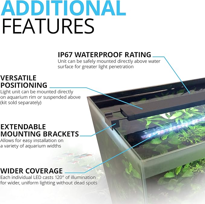 Fluval Plant 3.0 LED Planted Aquarium Lighting, 22 Watts, 15-24 Inches