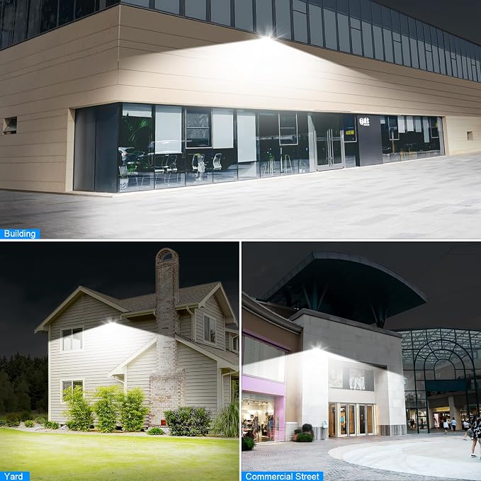 18000LM Modern Security Flood Light, 360° Rotatable Areas Lighting | 4Pack, 18000LM, IP65 Waterproof, Switch Control, 85-277V Wall Mount Commercial Wall Pack for Warehouse, Building