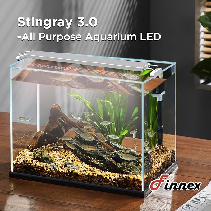 Finnex Stingray 3 Aquarium LED Light, 24/7 Lunar+, Controllable, Extendable Legs (12-16 Inch)