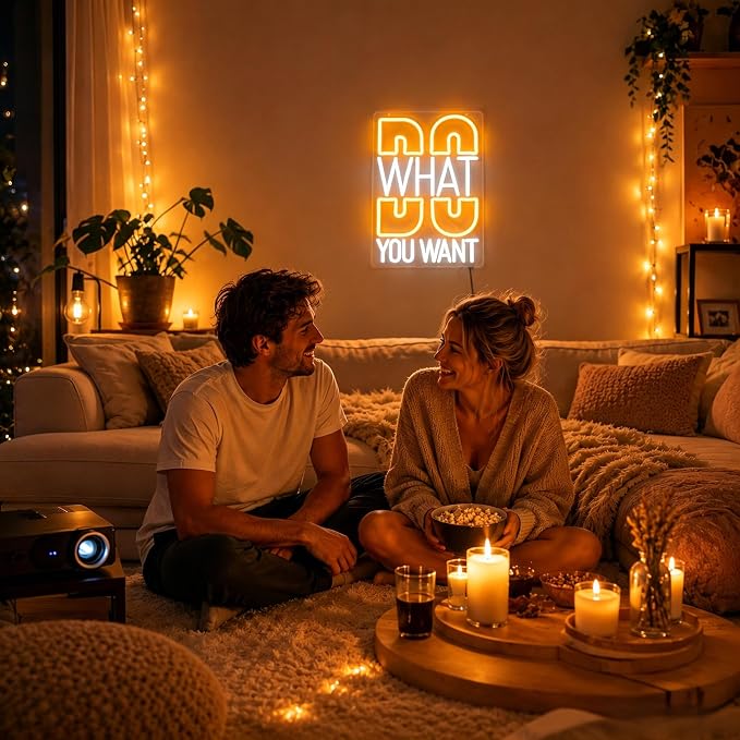 Positive Neon Lights Signs Neon Sign Led Sign Light for Wall Decor | Do What You Want Neon Sign for Room Decor,Positive Decoration,Motivational Wall Decor,Gift,5V USB Powered Dimmable