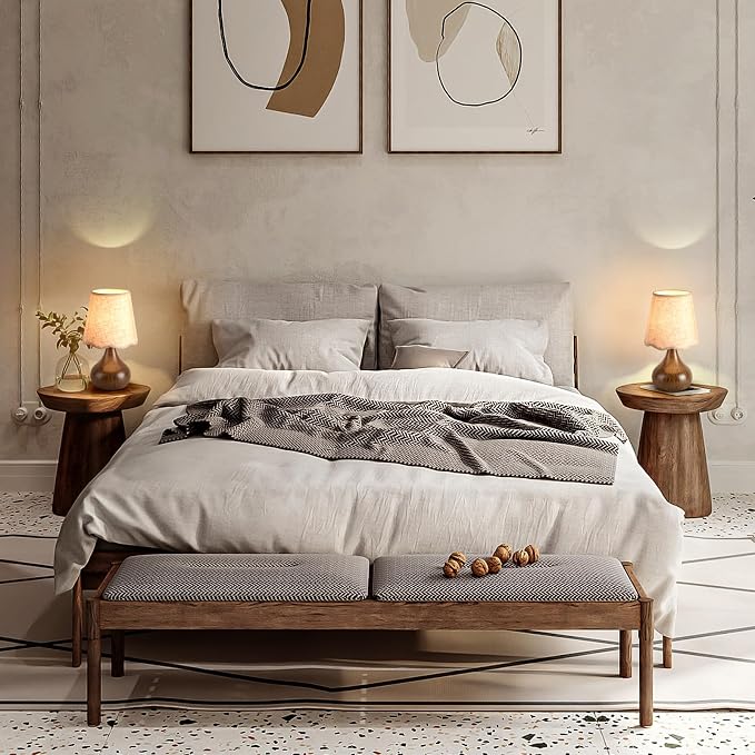 Ziqqeelam Wood Grain Small Table Lamp, Farmhouse Bedroom Lamps for Bedside Nightstand, Vintage Small Table Lamps for Small Spaces for Kitchen Counter, Home Office, Living Room, Kids Dorm, Bookshelf