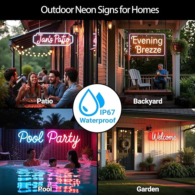 Large Custom Neon Sign for Wall, Professional Personalized 3D Neon Name Sign for Dorm, Business Logo Sign for Salon Studio Reception Wedding Birthday Party Gift Storefont Bar Bedroom