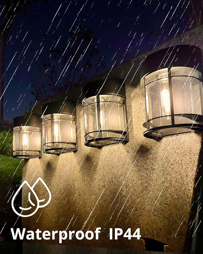 Solar Fence Lights, Upgrade Solar Deck Lights, Waterproof Solar Outdoor Lights for Wall Yard Post,Steps, Easy-to-Install
