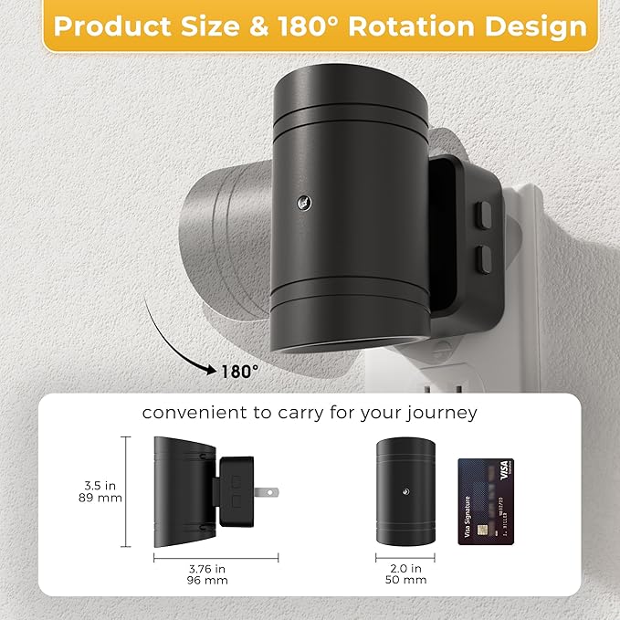 L LOHAS LED Night Light, 2 Pack,10-Color Changing Night Light for Kids,180° Rotatable Plug RGB Nightlight, LED Plug in Wall Light with Dusk to Dawn Sensor for Bathroom Decor, Children Room, Gift