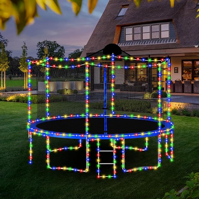(New) 100FT Rope Lights, 300 LED Connectable Outdoor Rope Lights, Waterproof Tube Lights with 8 Modes for Indoor Outdoor, Deck, Pool, Landscape, Background, Trees, Bridges Decoration (Multicolor)