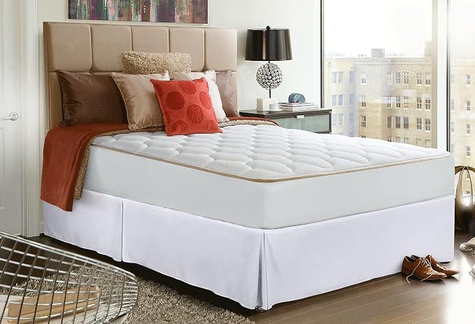 Utopia Bedding Valance Sheet Single - Soft Brushed Polyester-Microfibre - Pleated - Fits Under The Mattress & Down to The Floor - Base Bed Skirt (White)