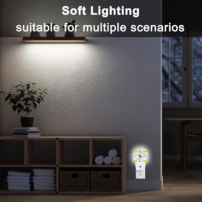 Cartoon Cute Dino Night Light, Night Lights Plug Into Wall Decor,Auto Sensor Lamp Home Indoor Stairway Kitchen Corridor Boys Girls Women Men Room Gifts