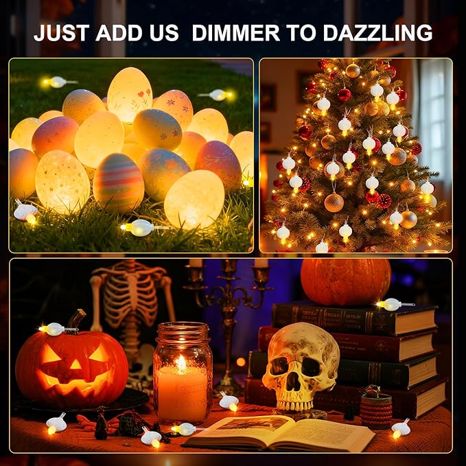 Aogist 48 Pack Small LED Lights Battery Powered Waterproof Hanging Light Last 48 Hours for Paper Lanterns,Balloons,Floral,Weddings & Festival Christmas Decorations,Warm White