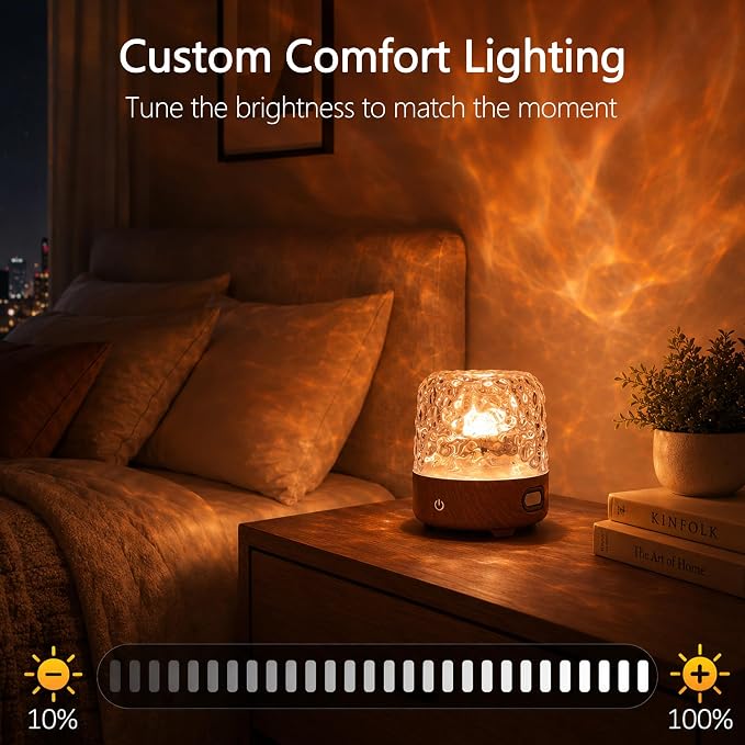 Waterproof Shower Light with Bluetooth Speaker, 16 Colors Shower Lamp with Remote & Touch Control, Rechargeable Ocean Wave Projector Light No Wiring, Mood Lighting for Inside Shower, Bathroom, Bathtub