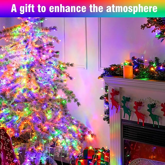 100FT Multicolor Fairy Lights, Connectable Christmas String Lights | Waterproof LED Light with Timer for Tree, Bedroom, Patio, Wedding, Party, Indoor Outdoor Decor