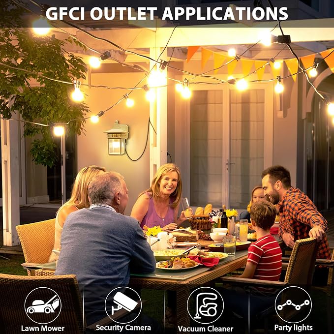 2 Pack Outdoor Light with GFCI Outlet,White Dusk to Dawn Porch Lights Outdoor Wall Light Fixture with Outlet,Aluminum Exterior Lighting Fixtures Wall Mount,Waterproof Outside Lights for House