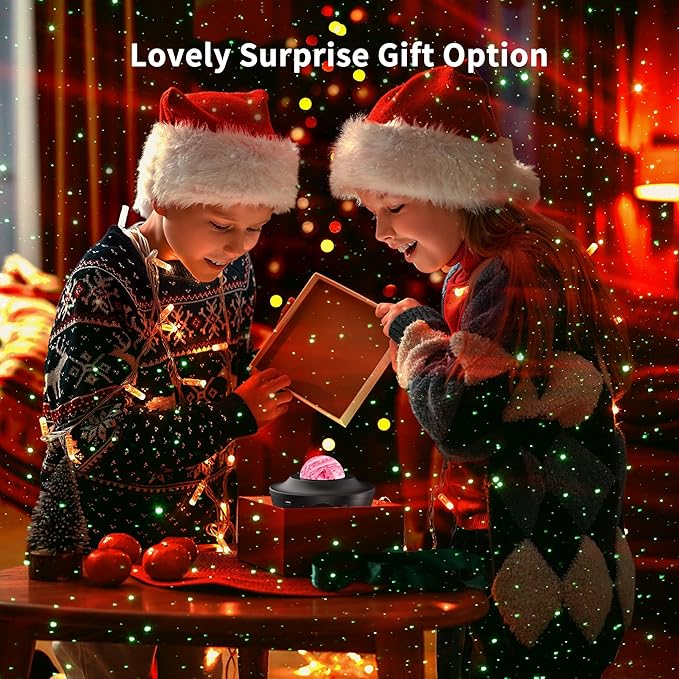 Northern Lights Projector, Aurora Star Galaxy Projector Night Light for Bedroom/Ceiling/Party with Bluetooth Speaker, Soothing Mood Northern Light Lamp for Kids, Adults, Gift Idea