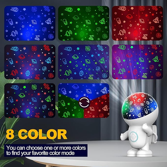 Astronaut Star Projector with Timer,Remote, Adjustable Brightness,Energy Halo and 360 ° Rotation,Space Pattern
