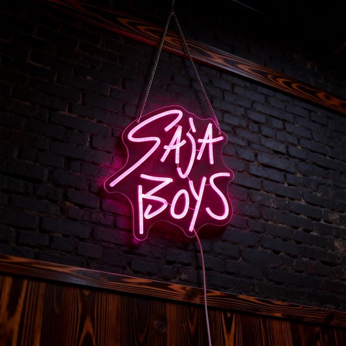 K-POP Neon Sign, Music Decor，Pink Neon Sign | 13"x13"IN,USB Powered, Wall Art, Aesthetic Room Decor, Bedroom & Gaming Setup