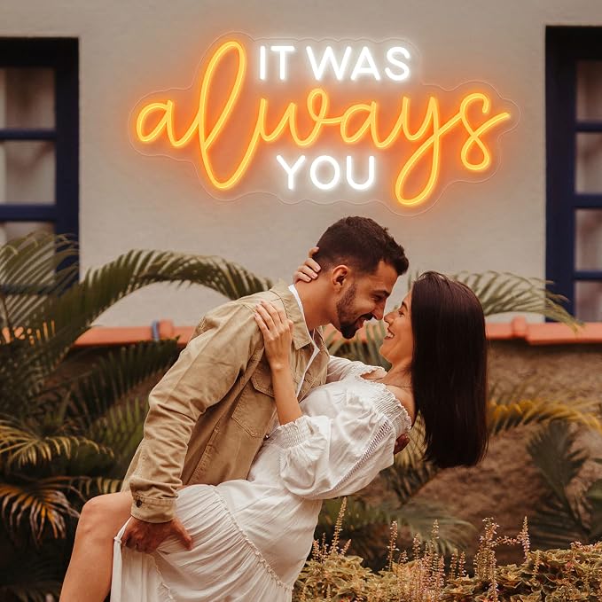 OPBYWE Custom Neon Signs, Personalized Large LED Light Signs for Wall Decor | Customizable Name Logo for Wedding,Business,Bar Shop,Salon,Bedroom & Birthday Party,Light Up Name Sign,Personalized Neon Sign
