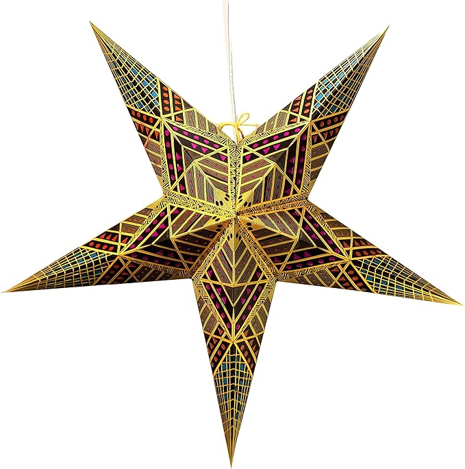 Crux Paper Star Lantern with 12 Foot Power Cord Included