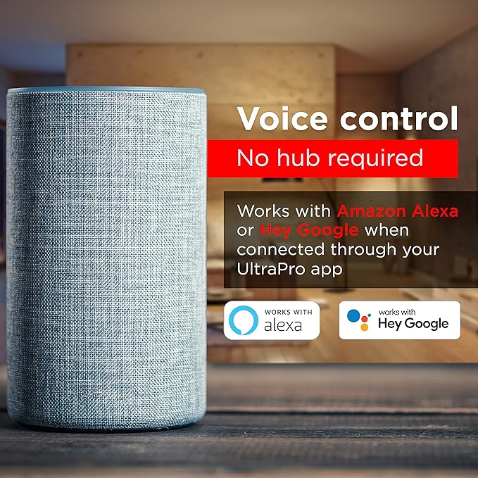 UltraPro 18 inch Smart Plug-in Linkable Under Cabinet Lights, Dimmable, Warm White Light (2700K), Wi-Fi App Controlled, Timer, LED Under Cabinet Lighting, Under Counter Lights for Kitchen, 57050