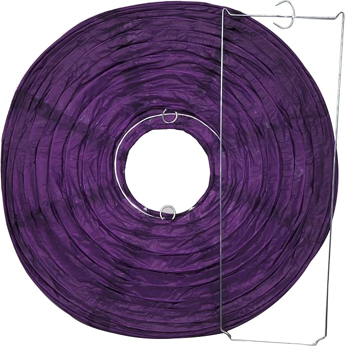 Mudra Crafts Purple Paper Lanterns Wedding Party Decorations - 12 in 10 Round Hanging Ceiling Lanterns, 10 Pack, Decorative Lamp Shades