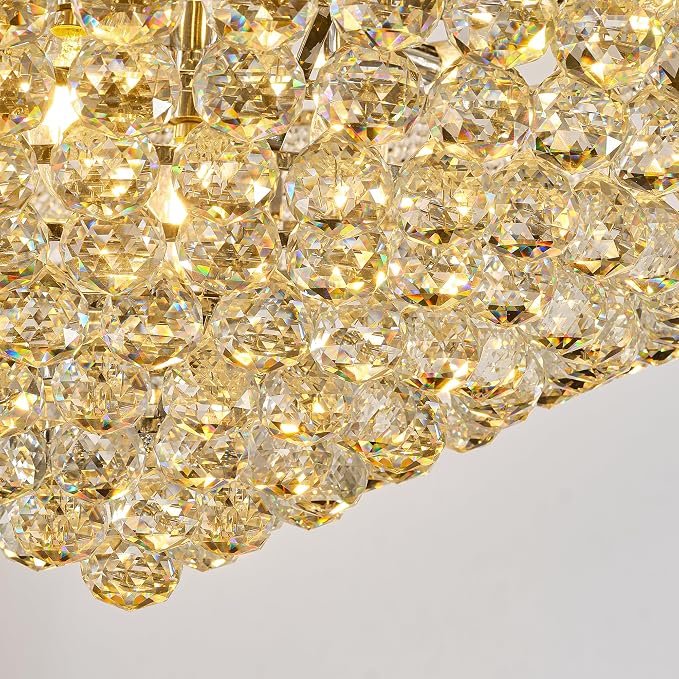 32" W 27 Light Luxury Foyer Chandeliers, Unique Empire K9 Crystal Chandelier for High Ceiling Foyer Entryway Living Room (Silver)