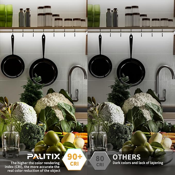 PAUTIX COB LED Strip Light 32.8ft/10m 5040LEDs White 6000K,High Lumen Flexible CRI93+ LED Tape Super Bright DC24V,for Cabinet Home DIY Lighting Projects(Power Supply & Controller Not Included)