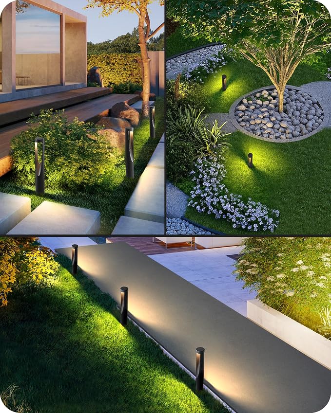 EDISHINE Low Voltage Landscape Lights for Walkway 12 Pack | 150LM 3000K, CRI80, LED, with Connectors, Waterproof Electric Outdoor Landscape Lighting for Yard, Garden