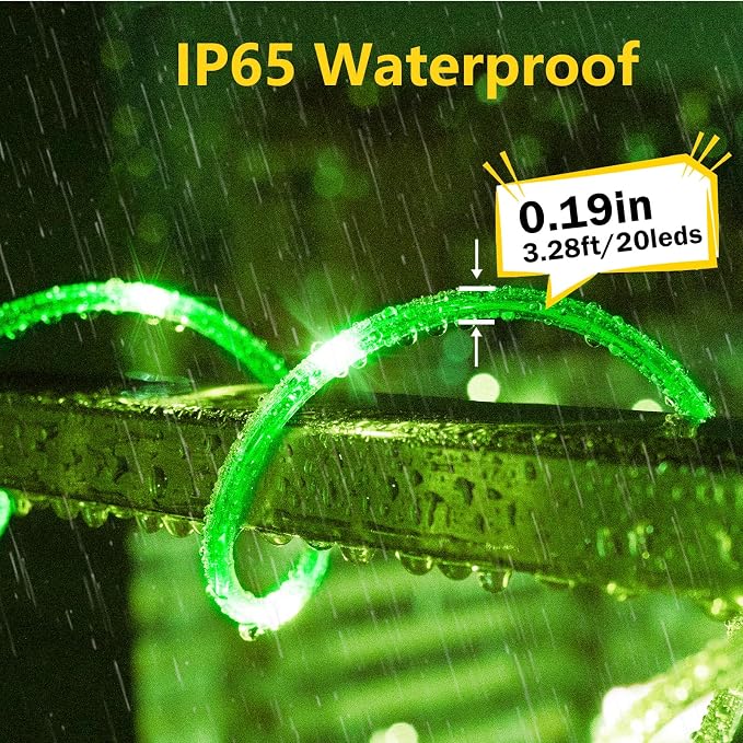 KNONEW 164FT 1000LED Rope Lights for Outside,Outdoor String Lights Waterproof 8 Modes Clear Tube Light for Indoor,Bedroom,Wedding,Garden,Patio,Christmas,Tree,Rv,Holiday Decoration(Green)