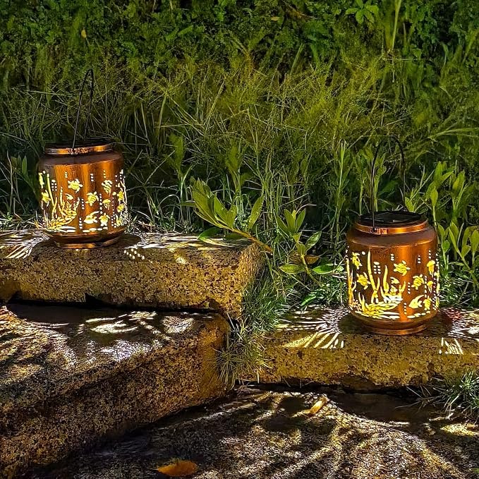 Turtle Solar Outdoor Waterproof Lantern Garden Decor Birthday Gifts for Women Mon Grandma Metal Hanging Solar Lights Outside LED Lanterns for Yard Patio Lawn Pathway Landscape(Turtle)