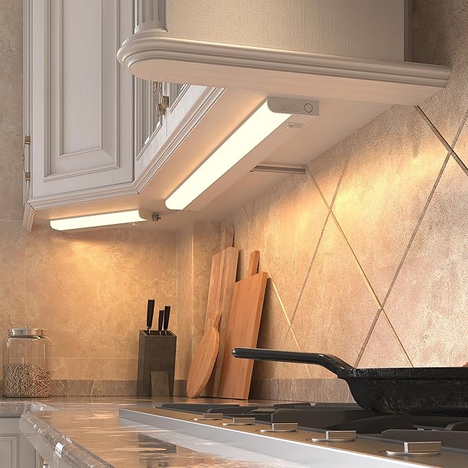 GETINLIGHT 12-Inch Hardwired Only LED Under Cabinet Light, 5-CCT Selectable | Choose from 2700K, 3000K, 4000K, 5000K, or 6000K. Dimmable with a matte white finish. ETL Listed. Model: IN-0201-11-WH-5C