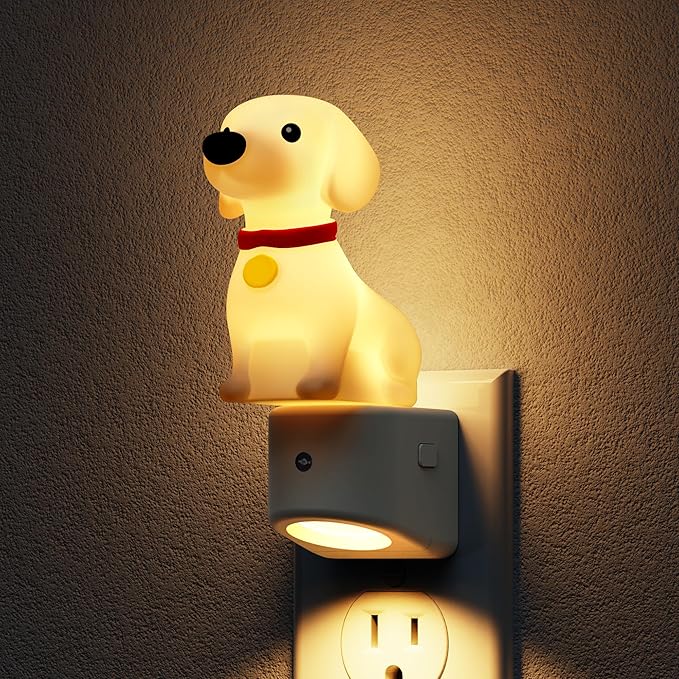L LOHAS LED Night Light for Kids,3D Cute Puppy Night Lights | Dachshund with Dusk to Dawn Sensor, RGB+Soft White 3000K,Dog Night Light,Birthday Gift Nightlight for Kids