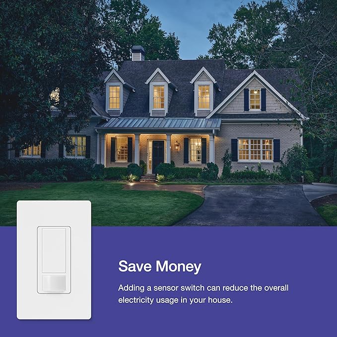 Lutron Maestro Motion Sensor Light Switch Indoor for Bathroom, Garage, Laundry Room, Any Bulbs, Occupancy Vacancy Sensor, Single-Pole, MS-OPS2-TP, Taupe