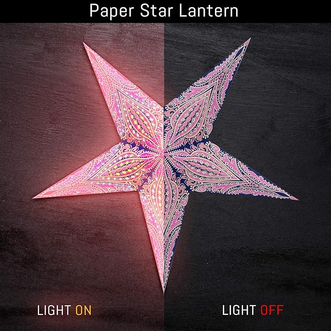 GalaxyArts - Queen (Blue Pink, Medium) - Paper Star Lantern