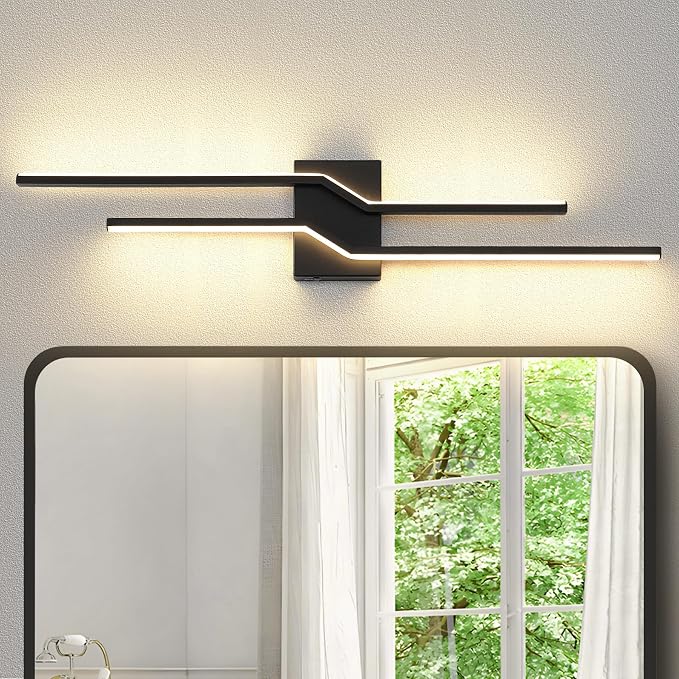 31.5 Inch Vanity Light for Bathroom Lighting Fixtures Over Mirror Black Dimmable 5CCT Vanity Lighting Fixture Modern Bath Vanity Lights Bar Wall Sconces