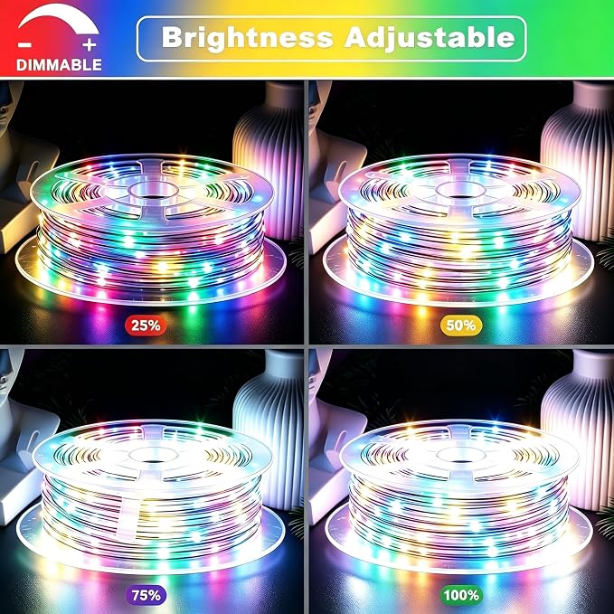2 Pack Battery Operated LED Fairy Lights with Remote, 33ft 100LED Multicolor Twinkle Lights, Waterproof String Lights for Bedroom with Reel for Wedding Party Christmas Decor