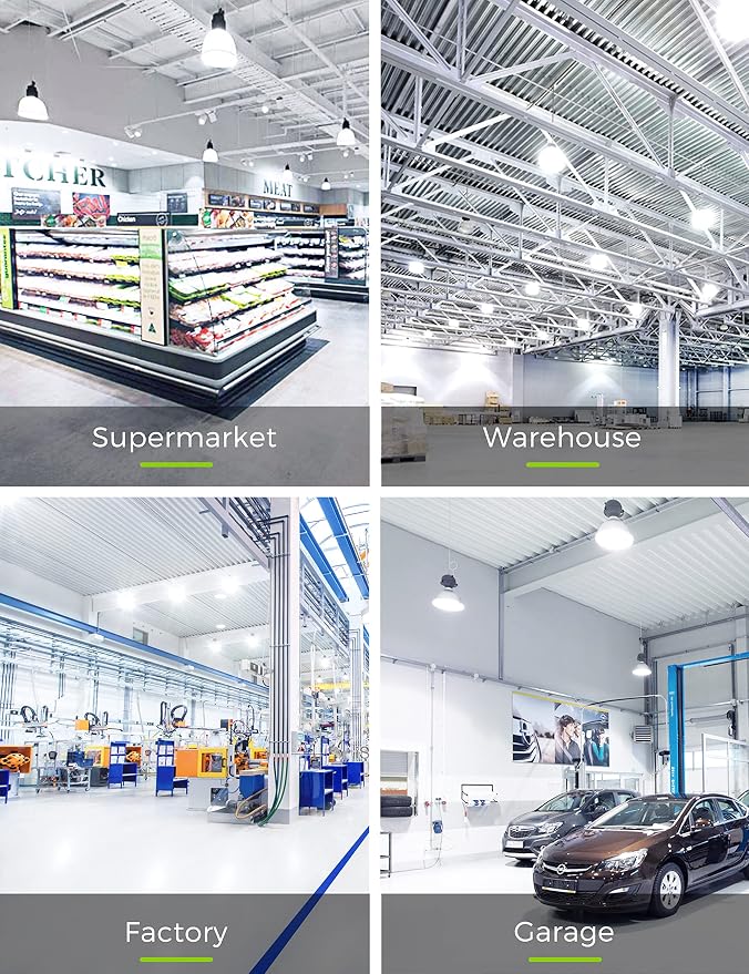 L LOHAS LED Super Bright Light Bulbs, High Lumen Garage E26 LED Bulb | 250-300W Equivalent 3400LM, 5000K Daylight, 30 Watt, w/E39 Adapter for Commercial Warehouse Workshop Factory Barn, 2 Pack