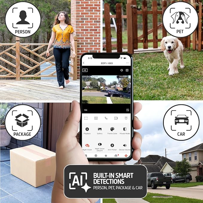 Energizer Smart 2K Light Bulb Security Camera, 1000 Lumens LED Light, 5G&2.4G Wi-Fi Outdoor Socket Camera, Pan Tilt Auto Tracking, (White, AI Smart Detection Built-in)