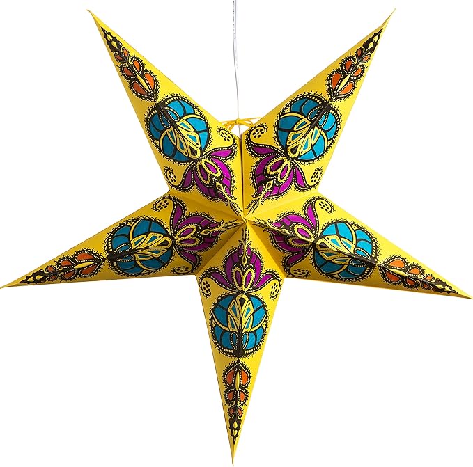 Trishul Paper Star Lantern with 12 Foot Power Cord Included