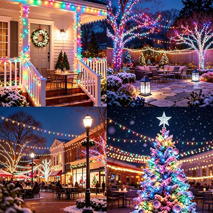 Multicolor String Lights for Indoor Bedroom, 33FT 100 LED Fairy Lights with 8 Modes & Memory, Plug in Twinkle Christmas Light, Waterproof for Outdoor Patio, Garden, Classroom, Dorm or Tree