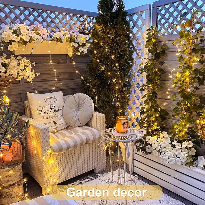JMEXSUSS 2 Pack Fairy Lights Battery Operated with Remote, Warm White | Total 400LED 132ft String Lights, Twinkle Fairy Lights for Bedroom, Classroom, Dorm, Tree, Party, Patio, Indoor Outdoor Decor