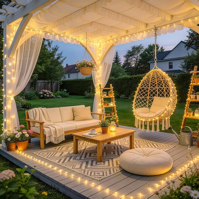JMEXSUSS 300 LED Fairy Lights Plug in, 66FT USB String Lights for Classroom | Indoor Christmas Lights for Outdoor Dorm Party Patio Living Room Tree Decor, with Remote and Timer 8 Modes,Warm White