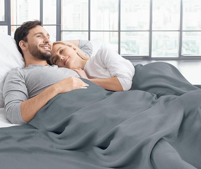 Utopia Bedding Soft Jersey Knit Blanket Grey King (90x102 Inches) | Lightweight, Breathable, Sweatshirt Blanket, Bed, Couch, Sofa, Cozy, Home Decor, Summer