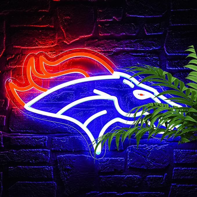 Football Neon Sign for Wall Decor Football Led Neon Light for Man Cave | Dimmable Rugby Team Logo Led Sign for Bedroom Party Club Bar Dorm Garage Decor Birthday Gifts for Men Size 16.1*9.8 In